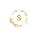 Gold Minimalist Round B Initial Letter Beauty Logo